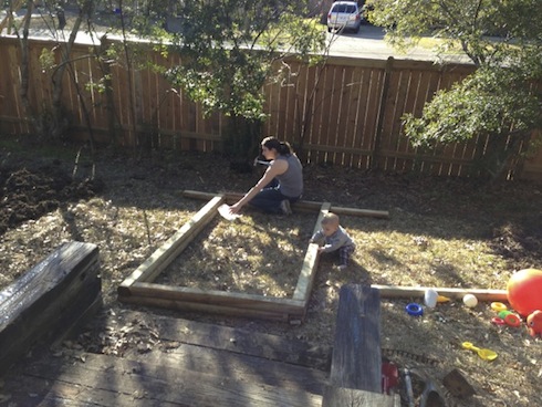 Owen was a huge help in building the frames ;)